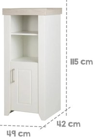 Бяла детска етажерка 49x115 cm Felicia - Roba