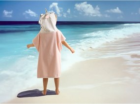 Розово памучно детско пончо Lola – Good Morning