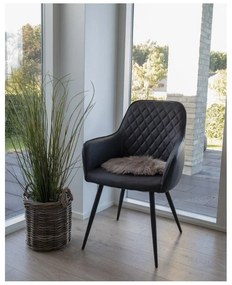 Тъмносини тапицирани трапезни столове в комплект с подлакътници 2 бр. Harbo – House Nordic