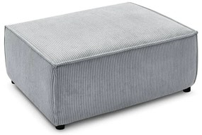 Светлосива табуретка от велур Nihad - Bobochic Paris