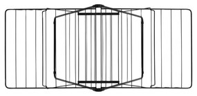 Сушилник за дрехи Brabantia Hangon 1004165, 20 м, 6 закачалки, Регулируем, Заключване за деца, Черен/мат