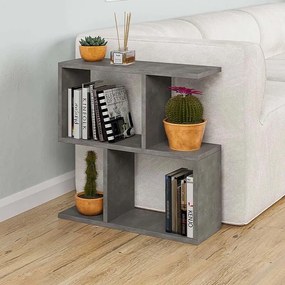 Homemania меламинов страничен масичка в ретро сив цвят 60x20x60см.