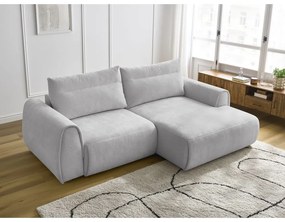 Светлосив ъглов диван Aden – Bobochic Paris