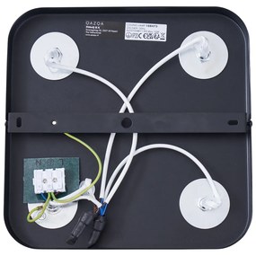 Заоблен таванен прожектор черен GU10 35mm 4-светлини въртящ се и накланящ се - Kate