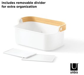 Бял пластмасов органайзер за баня Bellwood - Umbra