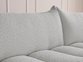 Светлосив ъглов диван от прежда с примки от букле (десен ъгъл) Azra – Bobochic Paris