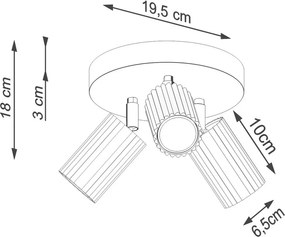 Кафяво-сив метален прожектор Gleam – Sollux
