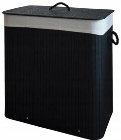 Бамбуков кош за пране - 3 камери, 150 л Eстествен