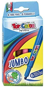 Флумастери Toy Color Jumbo, 6 цвята