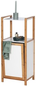 Бамбукова етажерка за баня в бял и естествен цвят 40x95 cm Finja - Wenko