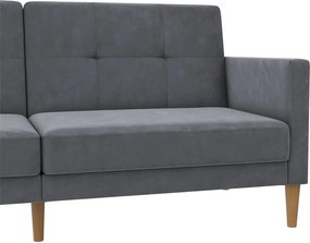 Сив кадифен сгъваем диван 207 cm Lilly – Støraa