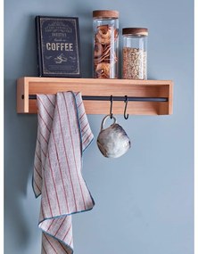 Стенна закачалка от декор от бук в естествен цвят с рафт Ryder – Bloomingville