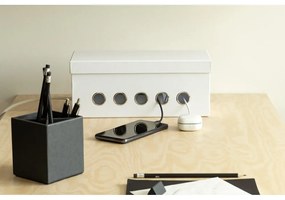 Бял картонен органайзер за кабели Cordy Paper Laminate – Bigso