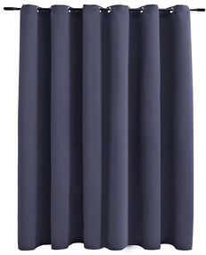 134421 vidaXL Затъмняваща завеса с метални халки, антрацит, 290x245 см