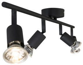 Индустриален прожектор черен наклонен 4-светлина - Jeany