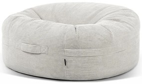 Кремав пуф от рипсено кадифе Roll 135 – SLOWDOWN