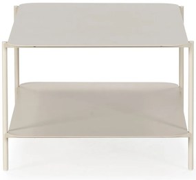 Кремава метална масичка за кафе 58x90 cm Beatrix – MOME