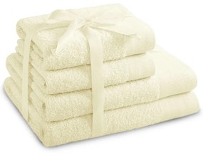 Кремави памучни хавлии и кърпи за баня в комплект от 4 бр. от тери Amari – Restilo