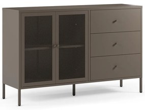 Сив метален скрин 140x90x40 cm Fayna – Marckeric