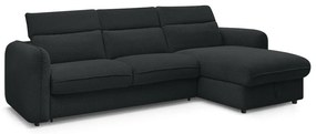 Черен разтегателен ъглов диван (променлив) Achille – Bobochic Paris