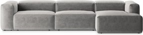 Светлосив ъглов диван (десен ъгъл) Bergamo – Cosmopolitan Design