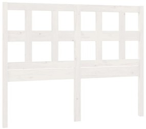 818926 vidaXL Горна табла за легло, бяла, 155,5x4x100 см, бор масив