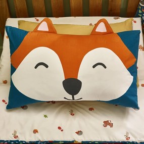 Зелено-бежово двойно детско спално бельо 200x200 cm Fox and Woodland Friends – Catherine Lansfield