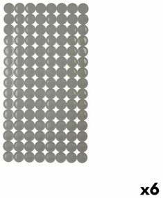 Нехлъзгаща се постелка за душ Сив PVC 68 x 36 x 1 cm (6 броя)