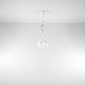 Бяло висящо осветително тяло ø 15 cm Rene – Nice Lamps