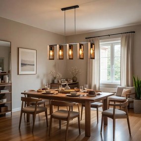 Пендел ТИЕРА, палисандър, 5xE27