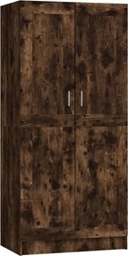 826638 vidaXL Гардероб, опушен дъб, 82,5x51,5x180 см, инженерно дърво