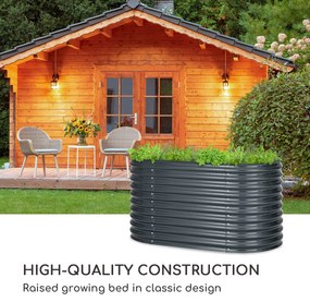 Blumfeldt High Grow, повдигната леха, 160 x 80 x 80 см, гофрирана ламарина, лесен монтаж