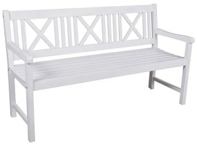 Бяла градинска пейка от масивно дърво Malmö – Garden Pleasure