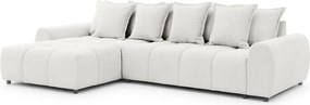 Бял ъглов диван (ляв ъгъл) Albane – Ropez