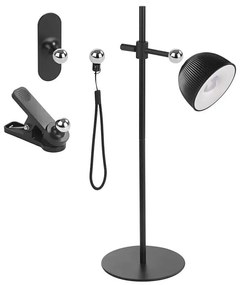 LED регулируема магнитна настолна лампа 4в1, 4,2W, 4000K, черна