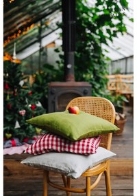 Ленена калъфка за възглавница 50x50 cm Red Gingham – Linen Tales