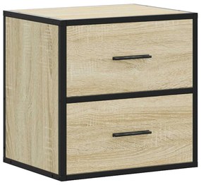 848726 vidaXL Стенно нощно шкафче Sonoma Oak 40x31x39,5 cm