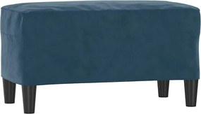 349406 vidaXL Пейка, синя, 70x35x41 см, кадифе