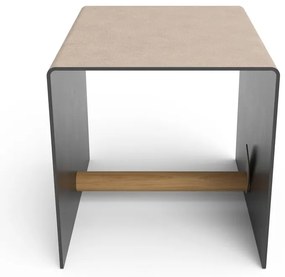 Декоративна метална кутия за съхранение от еко кожа в черен и сив цвят 32x38x31 cm Bull – LIND DNA