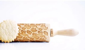 Дървен релефен валяк за тесто Ghosts - Valek