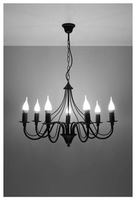 Черна висяща лампа 7 Fiorano - Sollux