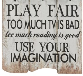 Закачалка за дрехи с 6 куки, 120х40 см, "THANK YOU"