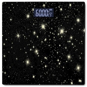 Електронен кантар Rosberg R51650G, До 180 кг, LCD дисплей, 2 x AAA, Черен/Звезди