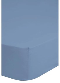 Бебешки син памучен чаршаф с ластик , 70 x 140/150 cm - Good Morning