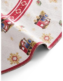 Червен кръгъл килим с коледен мотив ø 160 cm Toy's Delight Train – Villeroy&amp;Boch