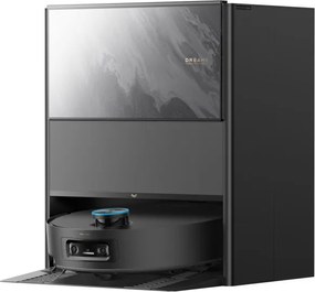 Прахосмукачка робот Dreame Aqua 10 Ultra Track Complete RLR81CE-1-BL, 25000 Pa, 200 мин, 3.5/4 л, VersaLift DToF+OmniSight, AI камери, Гласово управление, Автоматизация, Черен