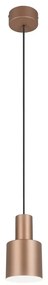 Кафяво висящо осветително тяло с метален абажур ø 12 cm Agudo – Trio