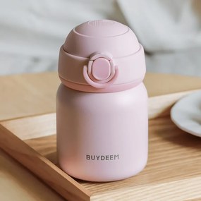 Термос BUYDEEM TAN200, 200 мл, Винтова капачка с плътно затваряне, Неръждаема стомана, Розов