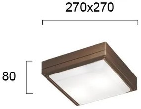 Лампа за таван Viokef Leros SQ-Brown