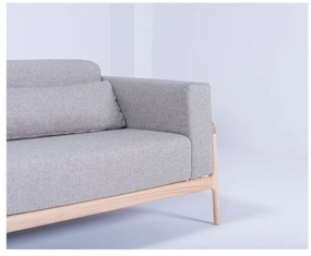 Сив диван с масивна дъбова конструкция , 240 см Fawn - Gazzda